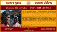 23 SETTEMBRE 2017 ROMA - INCONTRO CON DAYA BAY